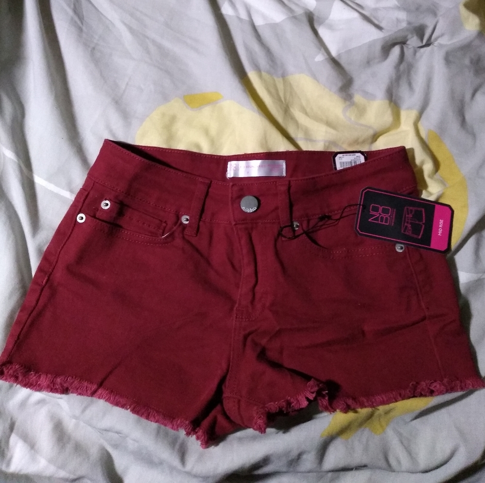 Fringed Red Nobo Short Jegging /Jean Shorts Size 7